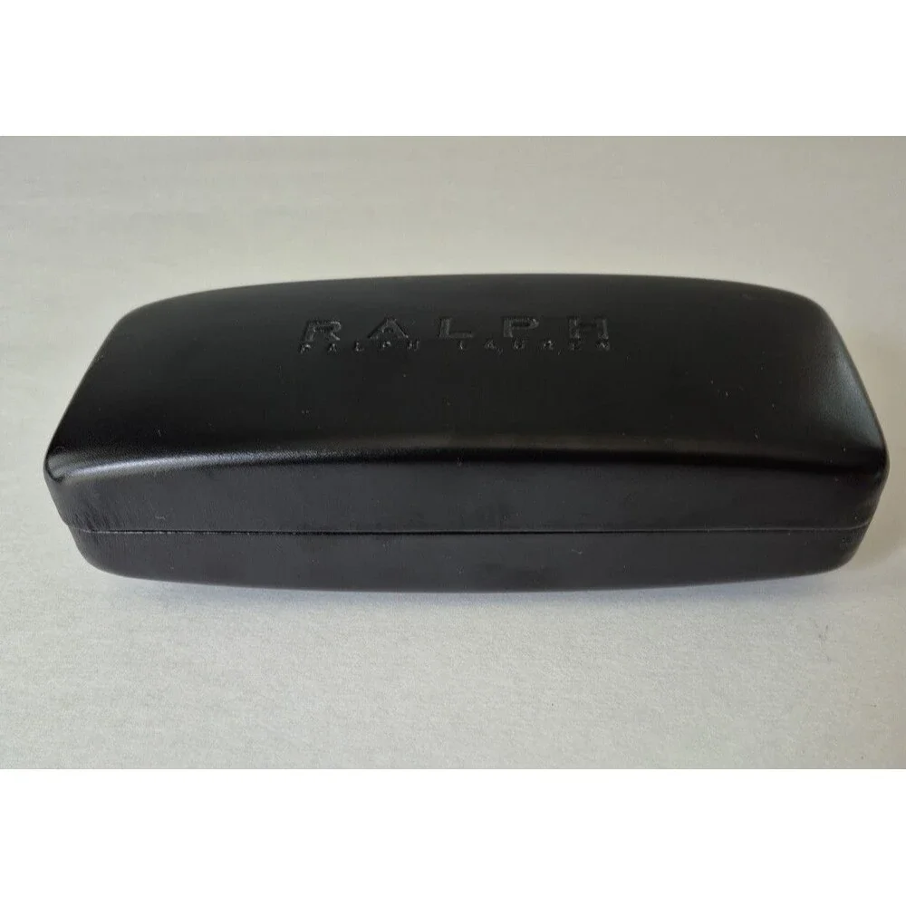 Ralph Lauren Black Hard Clamshell Large Sunglass Eyeglass Case with Cloth